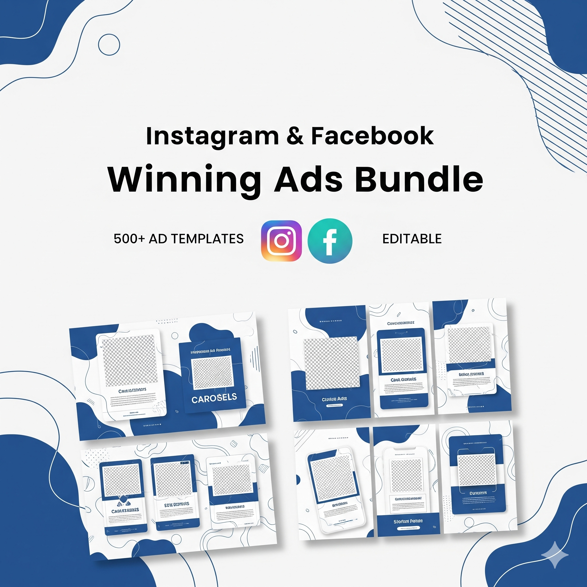 500+ Winning Ad Templates for Instagram & Facebook – Canva Ready