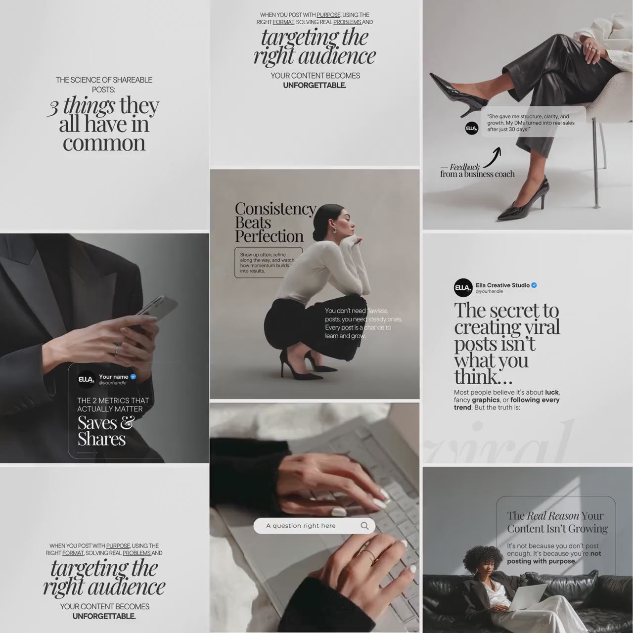 Social Media Manager & Content Creator Instagram Templates